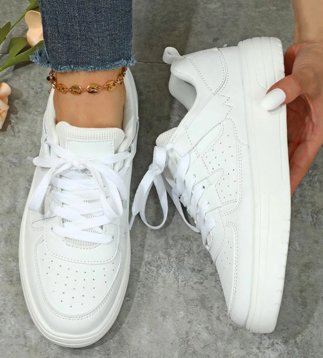 Sneakersy damskie | siateczkowa cholewka