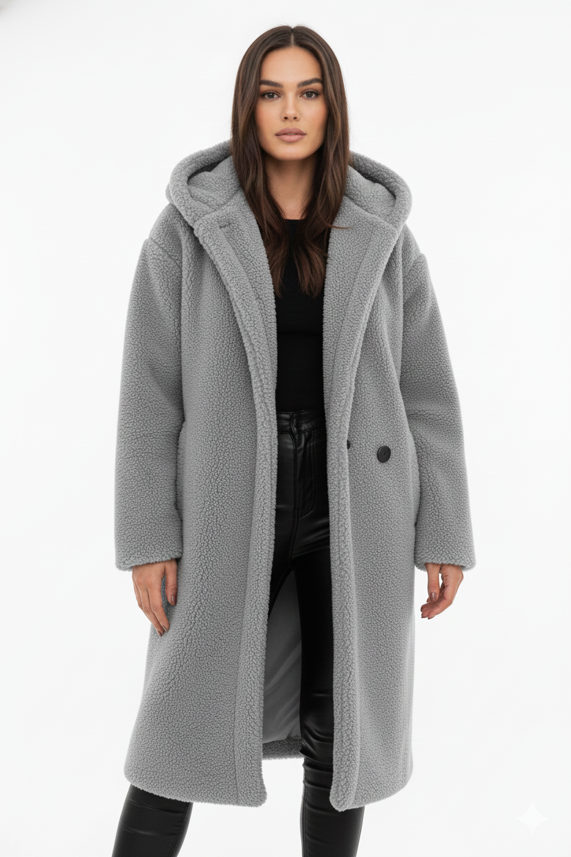 Kurtka damska | teddy, oversize
