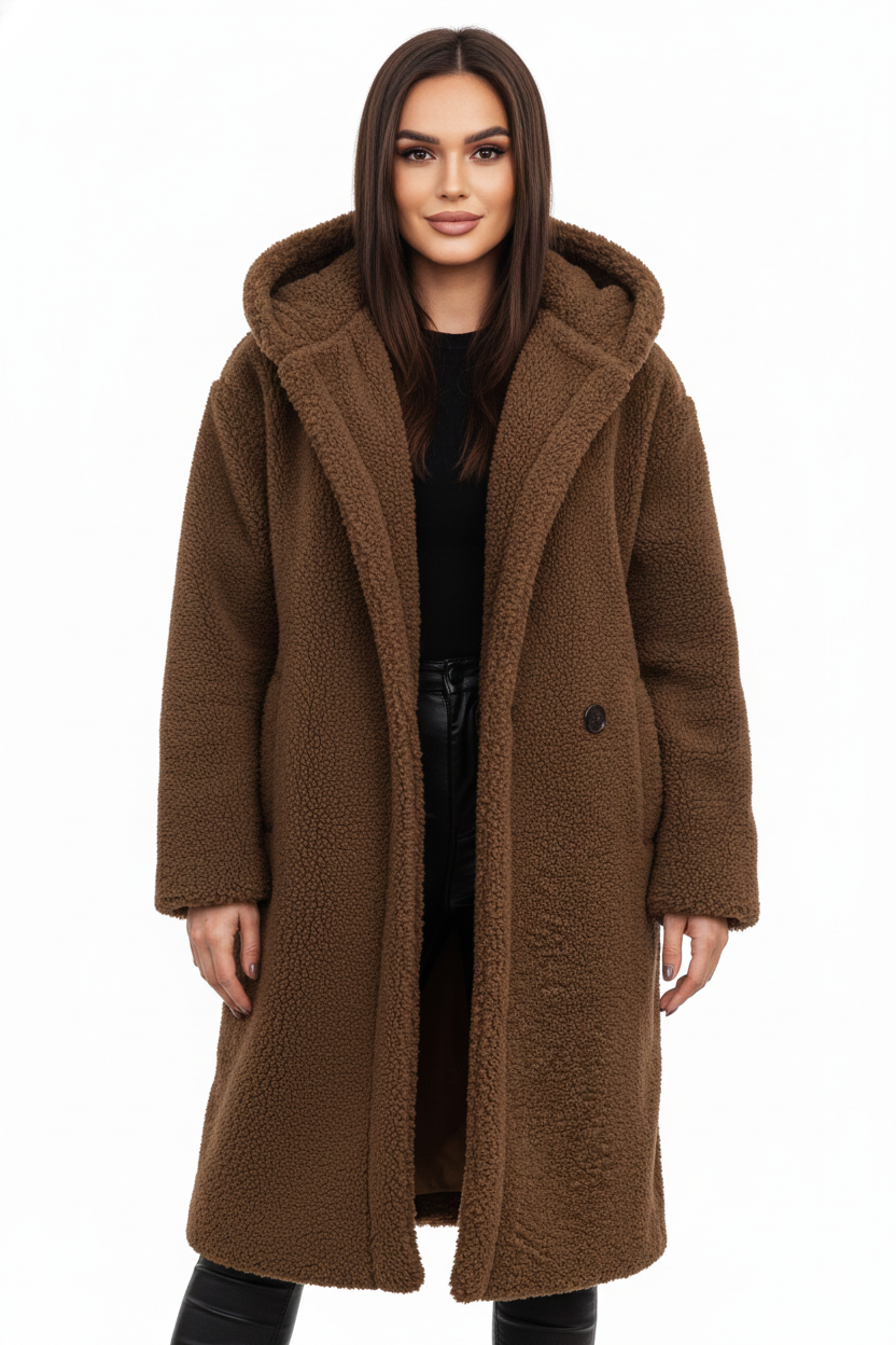 Kurtka damska | teddy, oversize