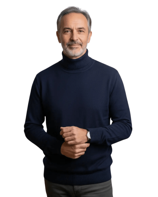 Sweter z golfem męski | 100% kaszmir