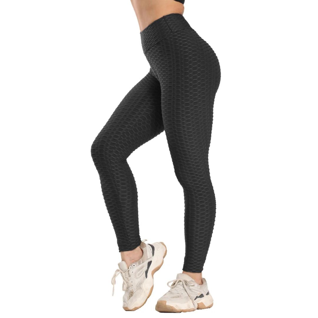 Legginsy damskie | modelujące, wzór w plaster miodu