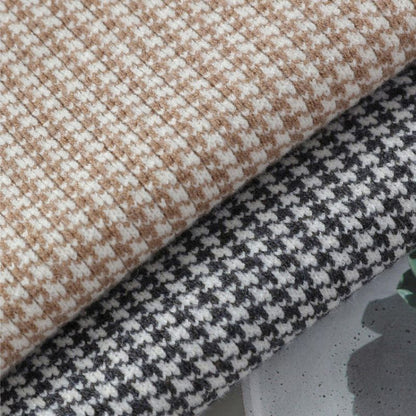 Sweter męski | wzór pied-de-poule, kontrastowe rękawy