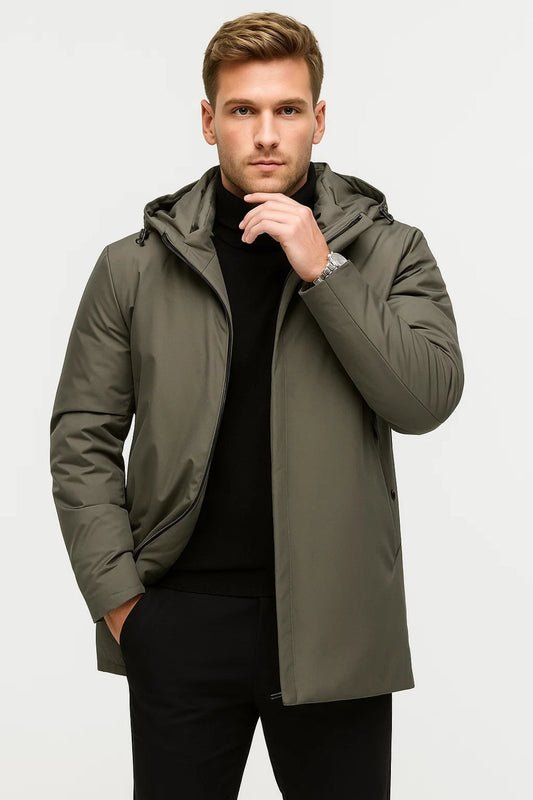 Parka męska | wodoodporna, regulowany kaptur