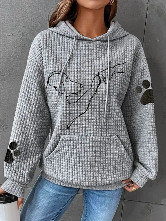 Bluza damska z kapturem | nadruk z psem