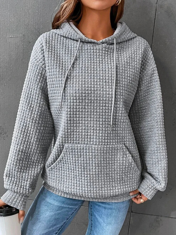 Bluza damska | pluszowa, kieszeń z przodu