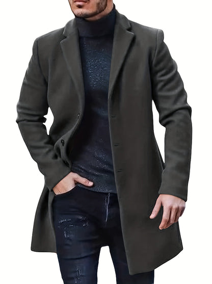 Płaszcz męski | elegancki, dopasowany krój
