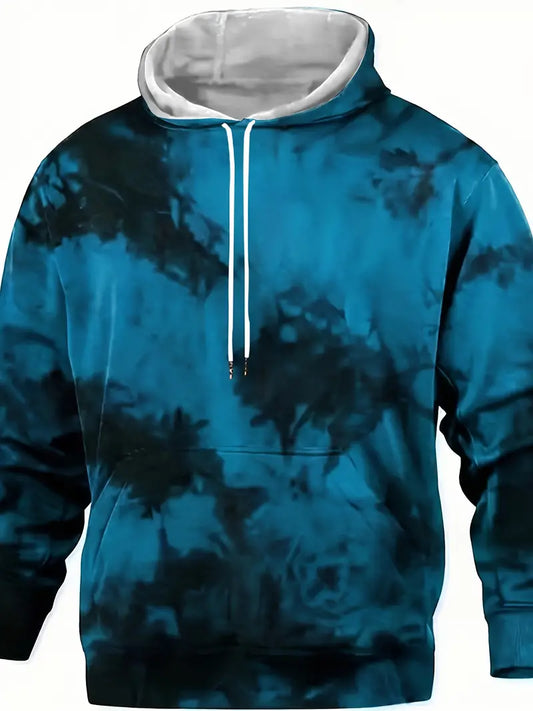 Bluza męska z kapturem | nadruk 3D, kieszeń kangurza