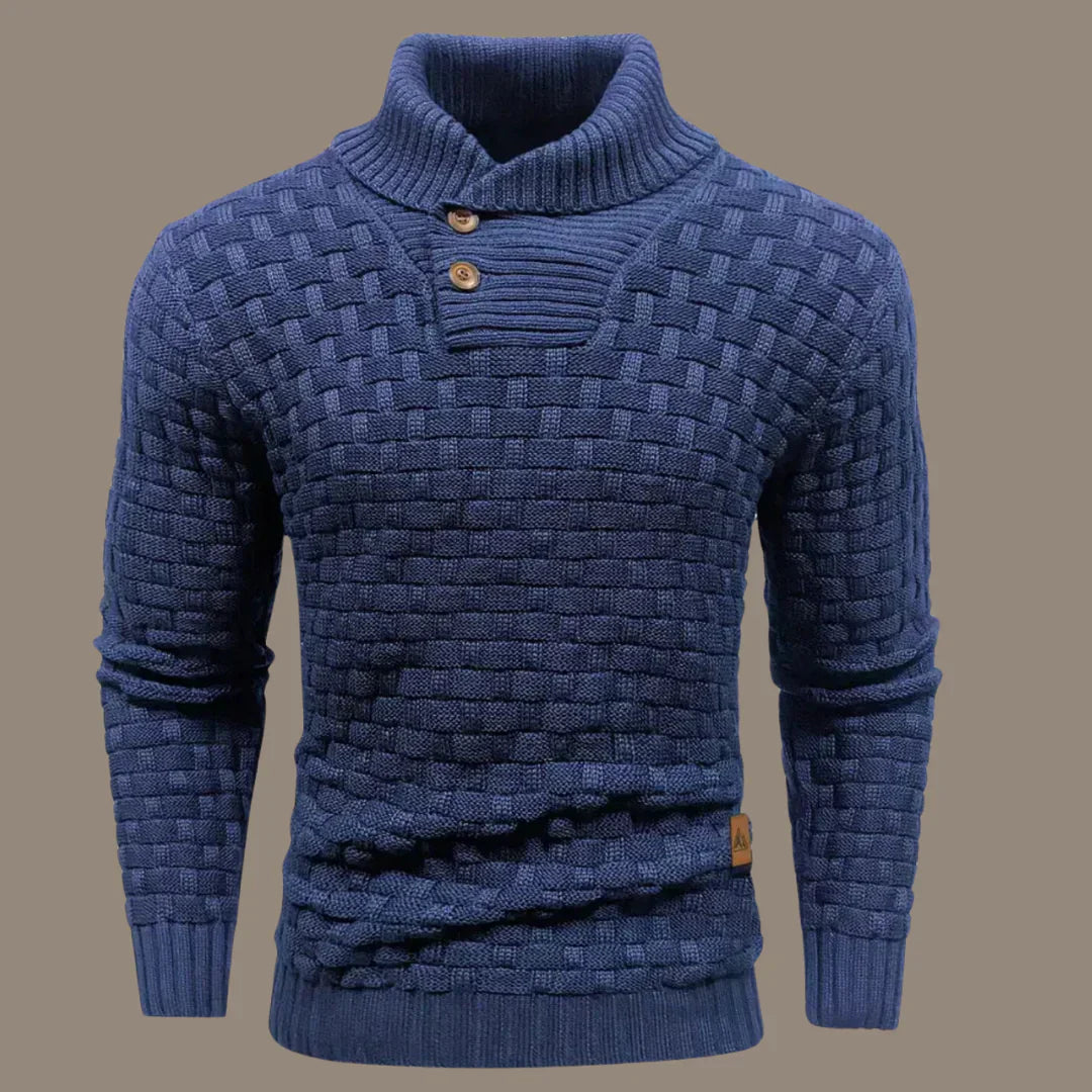 Sweter męski | zapięcie na guziki