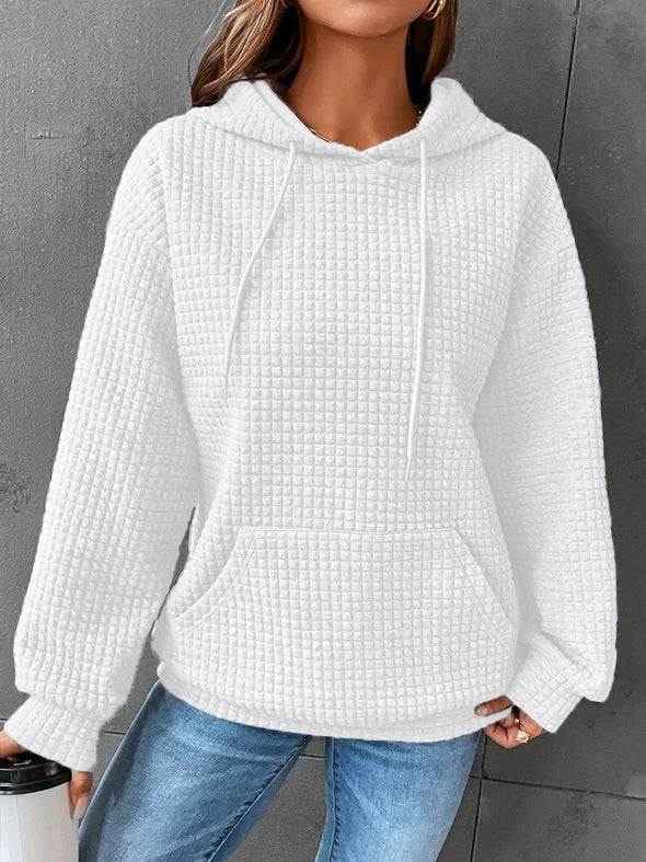 Bluza damska | pluszowa, kieszeń z przodu