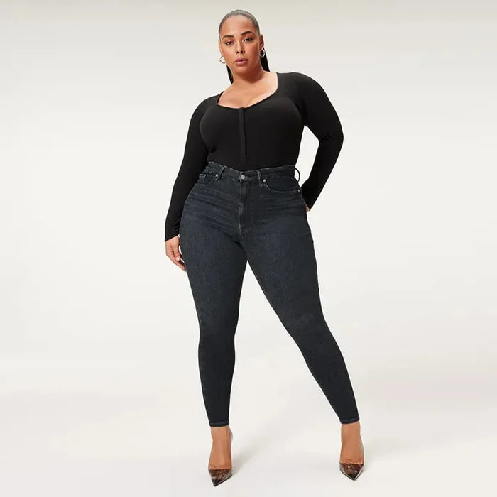 Jeansy modelujące damskie | wysoki stan, slim fit