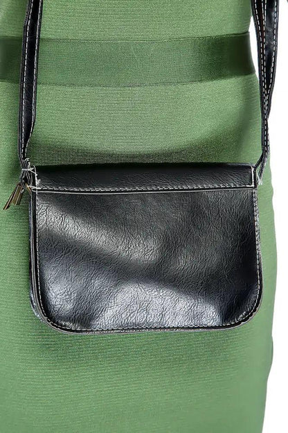 Mini torba damska | dzianinowe wykończenie