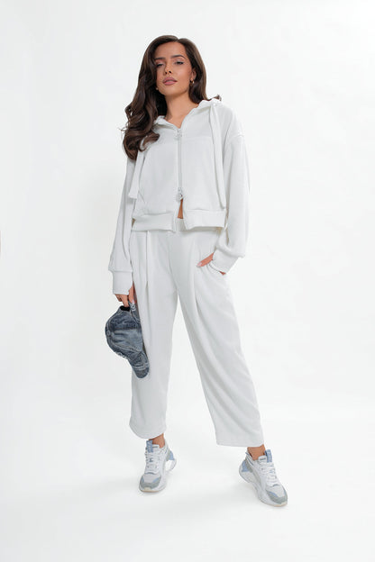 Bluza damska | sztruksowa, kaptur