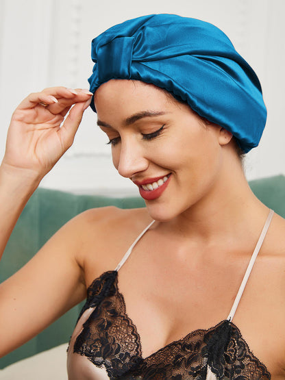 Turban nocny damski | satyna, elastyczna taśma