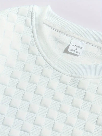 Bluza męska | teksturowany wzór, luźny krój