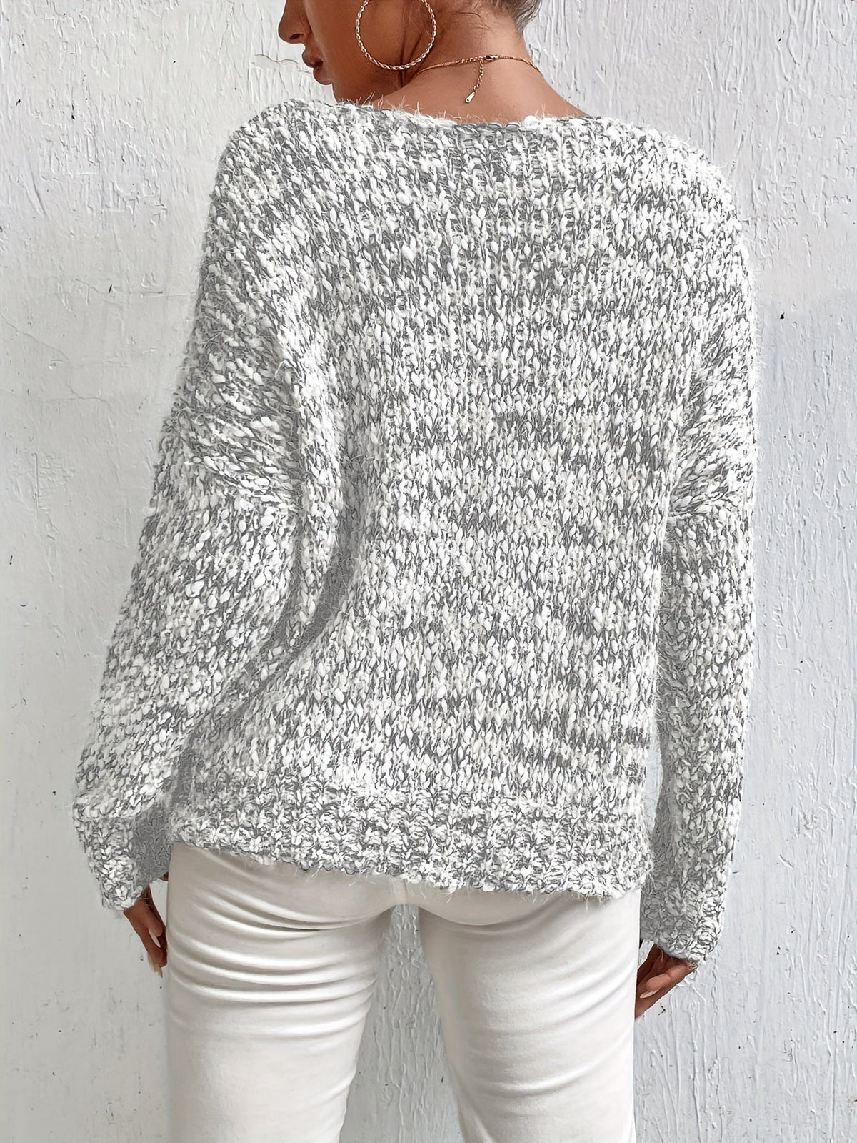 Sweter damski | oversize, długie rękawy