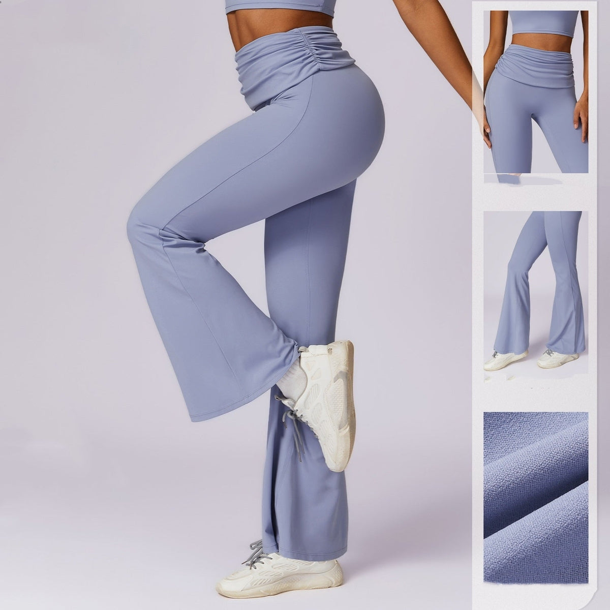 Legginsy damskie | rozszerzane nogawki, wysoki stan