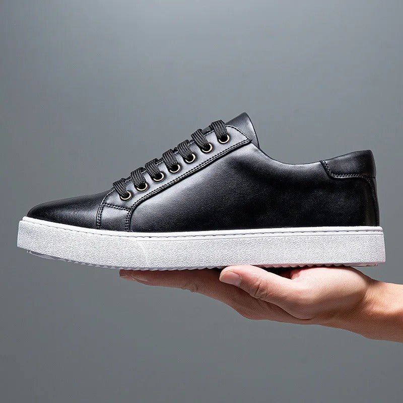 Sneakersy męskie skórzane | wyściełana wkładka