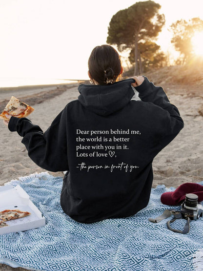 Bluza damska oversize | cytat na plecach