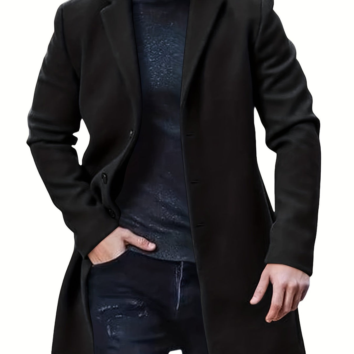 Płaszcz męski | elegancki, dopasowany krój