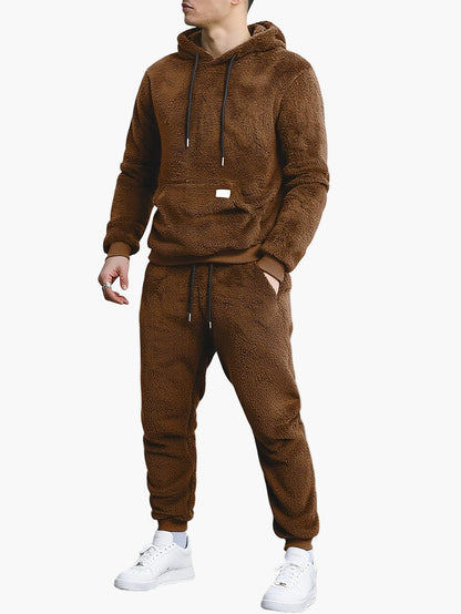 Dres męski | slim fit, bluza z kapturem
