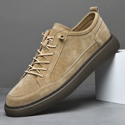 Sneakersy męskie | zamsz naturalny, ręczne wykonanie