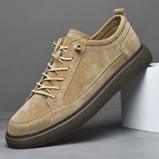 Sneakersy męskie | zamsz naturalny, ręczne wykonanie