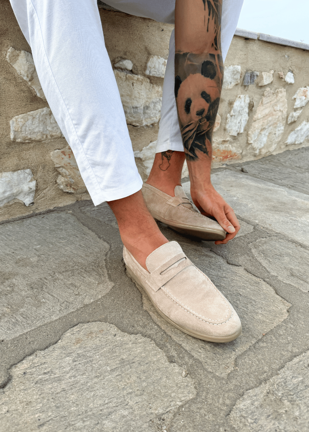 Mokasyny męskie | styl vintage, miękka wkładka