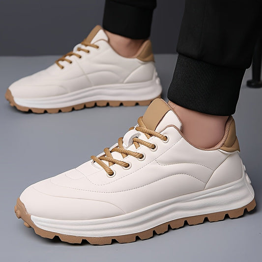 Sneakersy męskie | miękka skóra, gumowa podeszwa