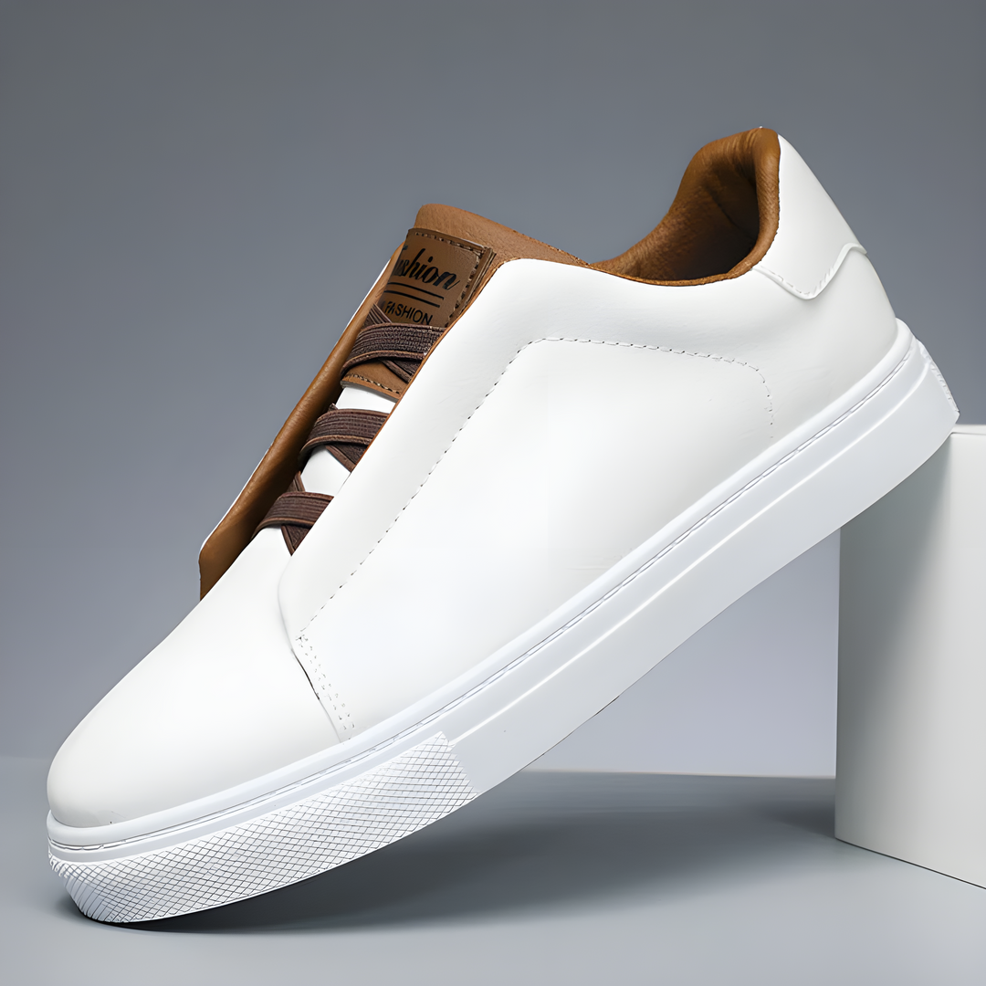 Sneakersy męskie skórzane | Lekka konstrukcja, podeszwa antypoślizgowa | Styl casual na co dzień