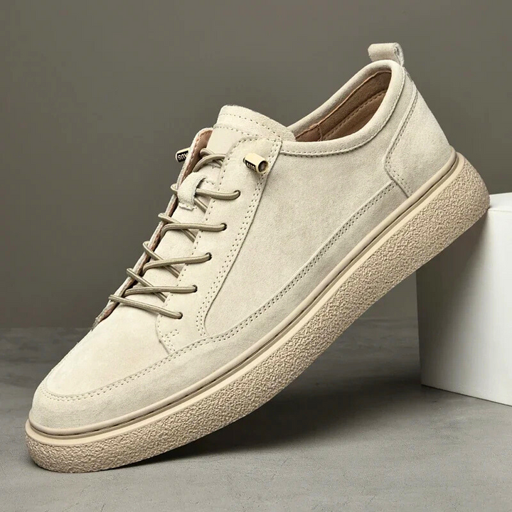 Sneakersy męskie | zamsz naturalny, ręczne wykonanie