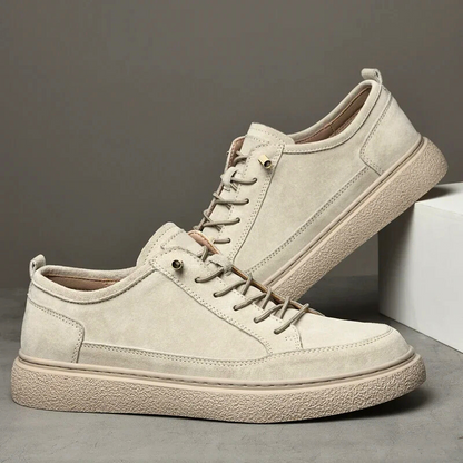 Sneakersy męskie | zamsz naturalny, ręczne wykonanie