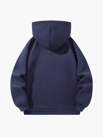 Dres męski | bluza z kapturem, półzamek