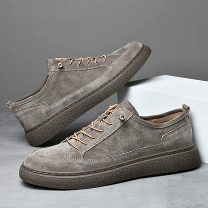 Sneakersy męskie | zamsz naturalny, ręczne wykonanie