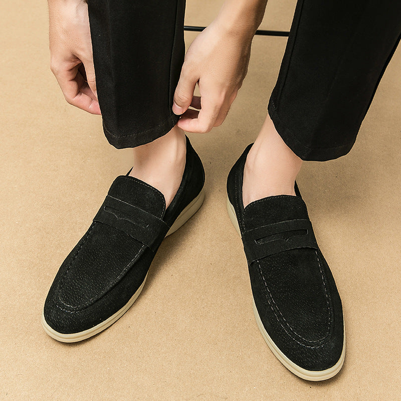 Mokasyny męskie | styl vintage, miękka wkładka