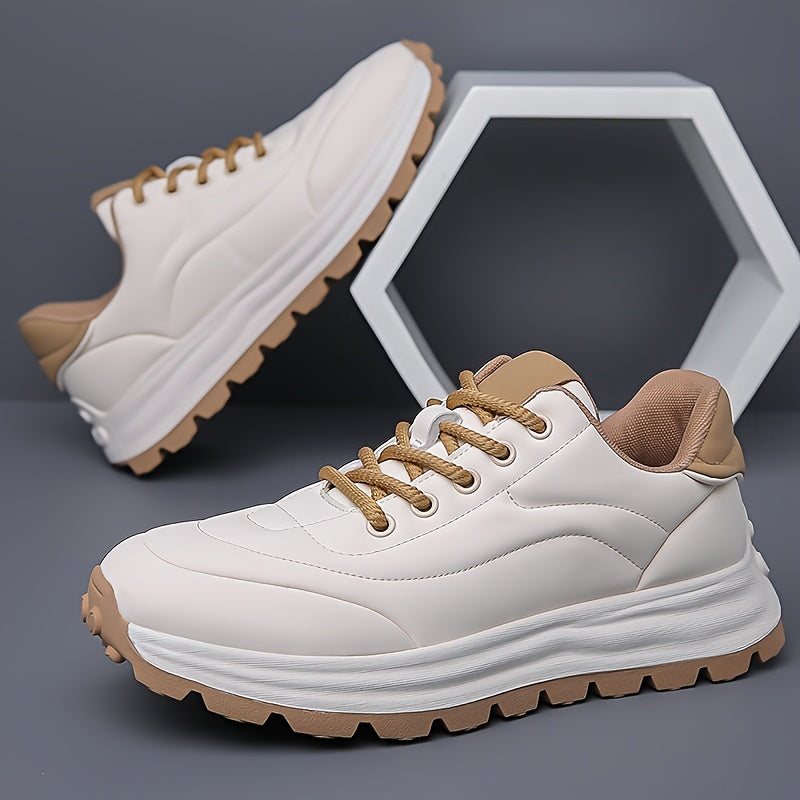 Sneakersy męskie | miękka skóra, gumowa podeszwa