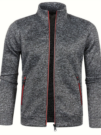 Sweter męski | pełny zamek błyskawiczny