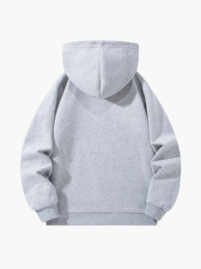 Dres męski | bluza z kapturem, półzamek