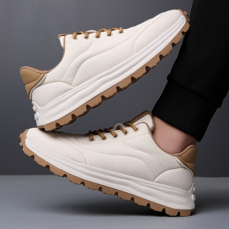 Sneakersy męskie | miękka skóra, gumowa podeszwa