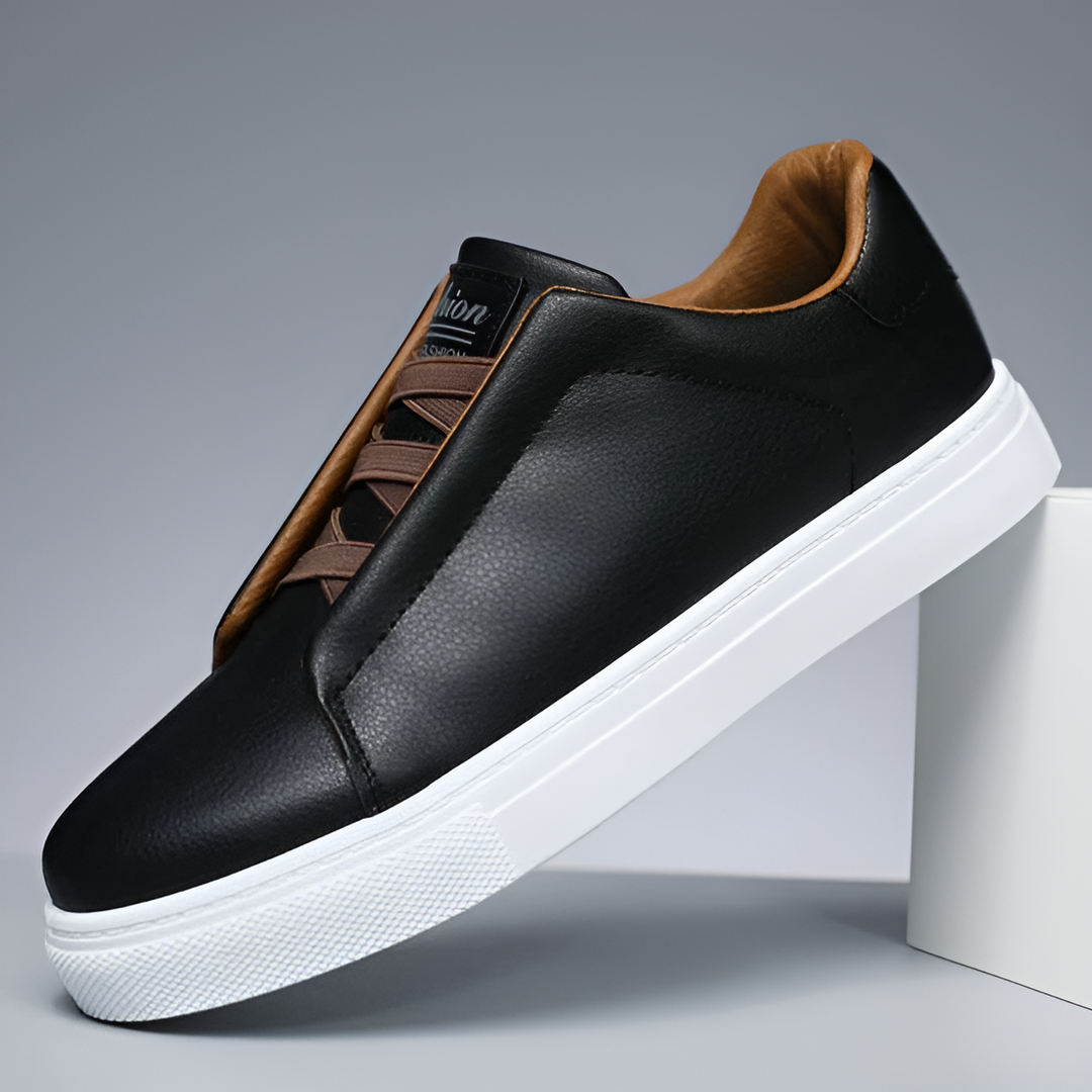 Sneakersy męskie skórzane | Lekka konstrukcja, podeszwa antypoślizgowa | Styl casual na co dzień