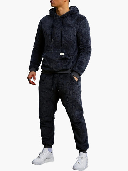 Dres męski | slim fit, bluza z kapturem