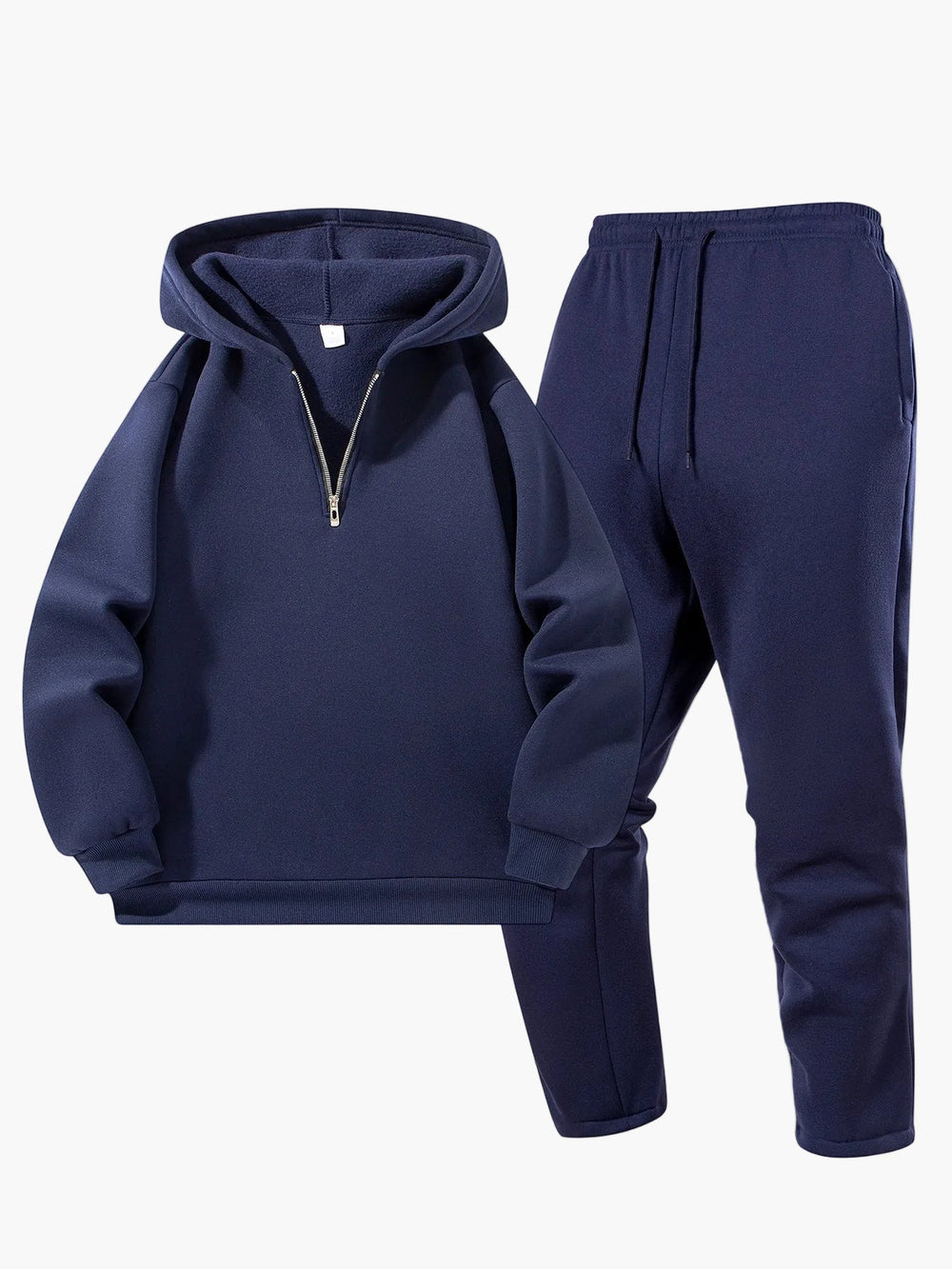 Dres męski | bluza z kapturem, półzamek