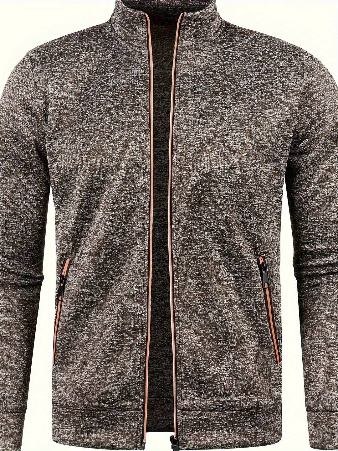 Sweter męski | pełny zamek błyskawiczny