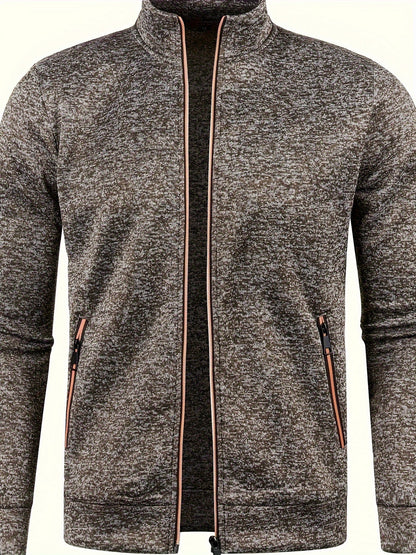 Sweter męski | pełny zamek błyskawiczny