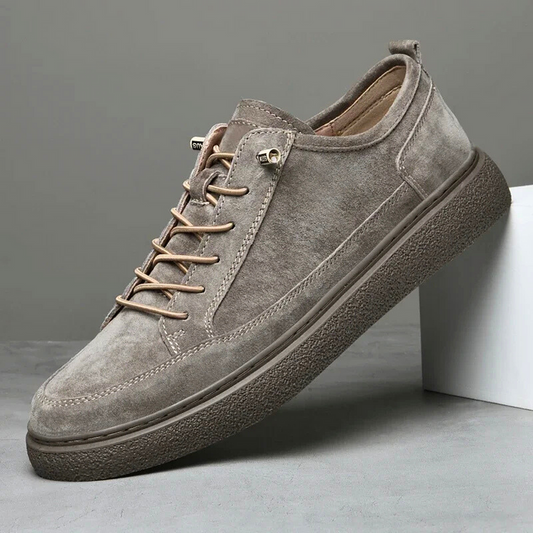 Sneakersy męskie | zamsz naturalny, ręczne wykonanie