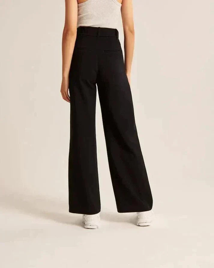 Spodnie damskie tailleur | usztywniona talia