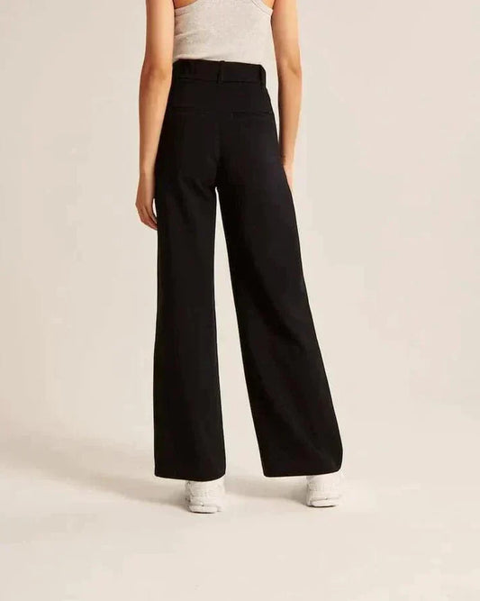 Spodnie damskie tailleur | usztywniona talia