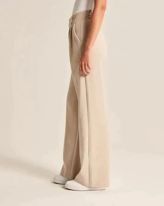 Spodnie damskie tailleur | usztywniona talia