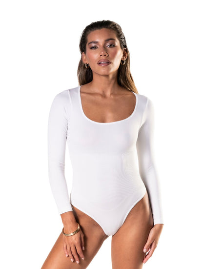 Body damskie | długi rękaw, sznurowany tył
