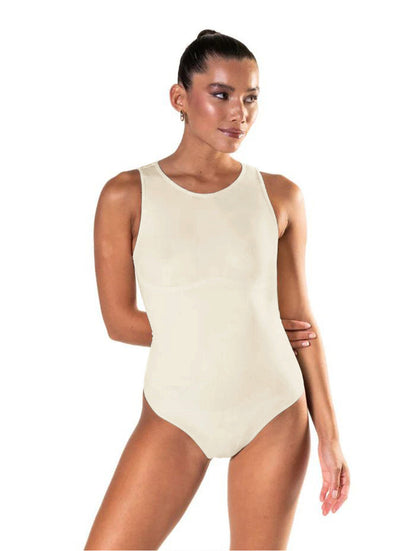 Body damskie | okrągły dekolt, wbudowany biustonosz