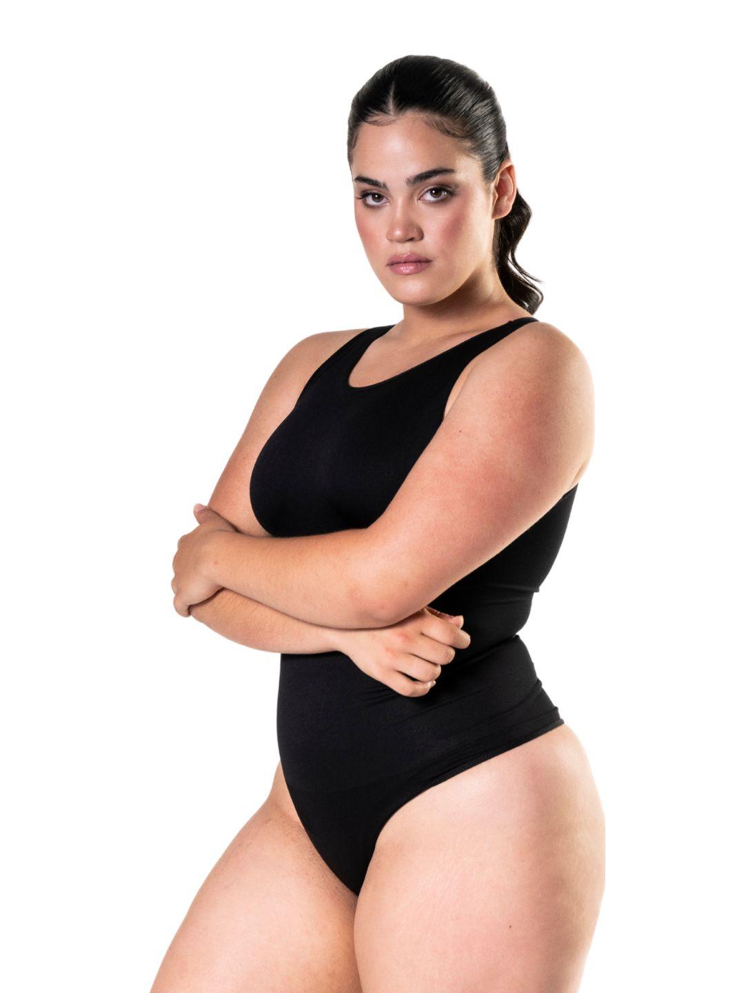 Body damskie | okrągły dekolt, wbudowany biustonosz
